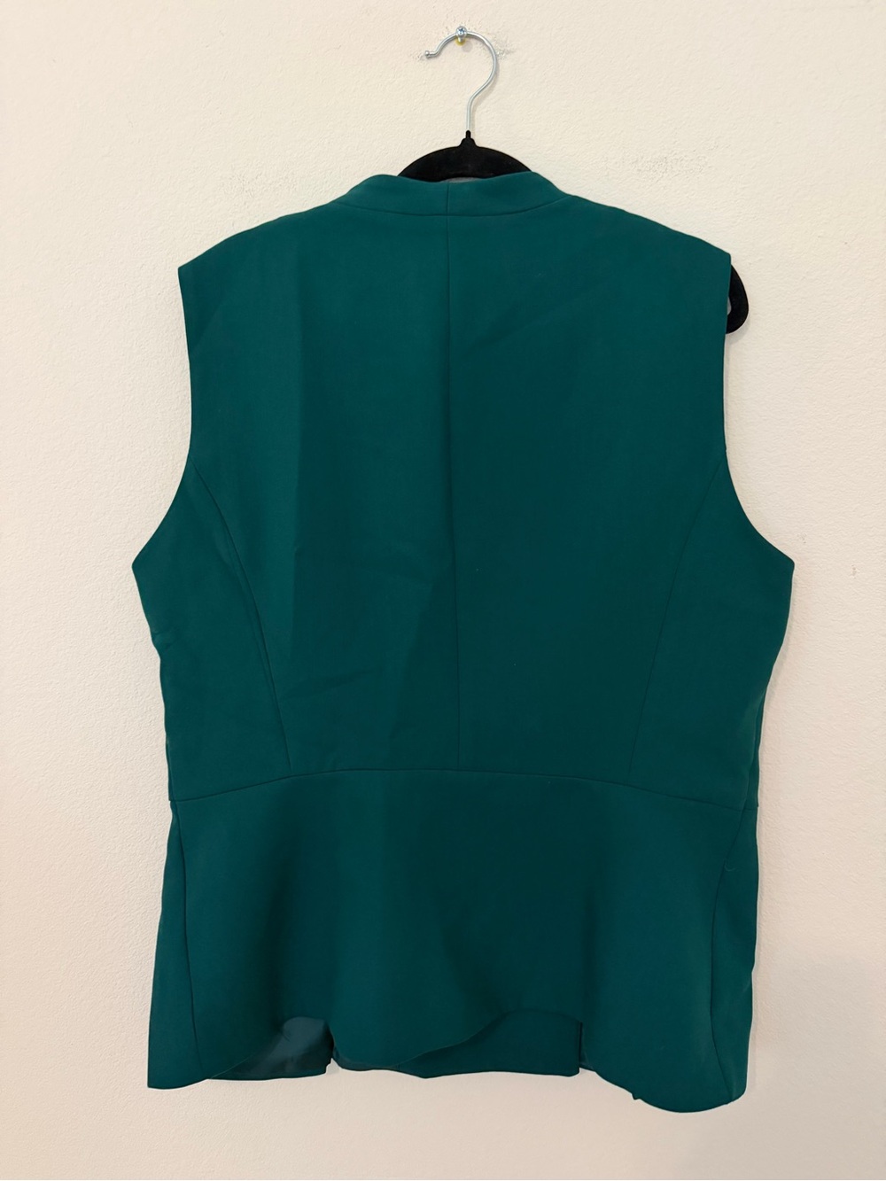Zara Emerald Green Vest Size XL Gold Buttons Workwear Capsule Wardrobe Office - Picture 2 of 8